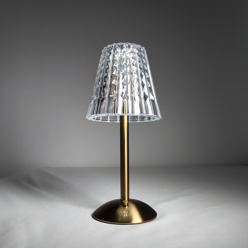 Sparkle Cordless Table Lamp clear gold shiny dimmable
