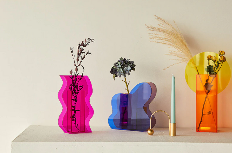 Prism Light Acrylic Vase & Desktop Accent