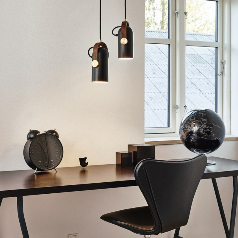 Iron Aluminum Hang Black Pendant Lamp