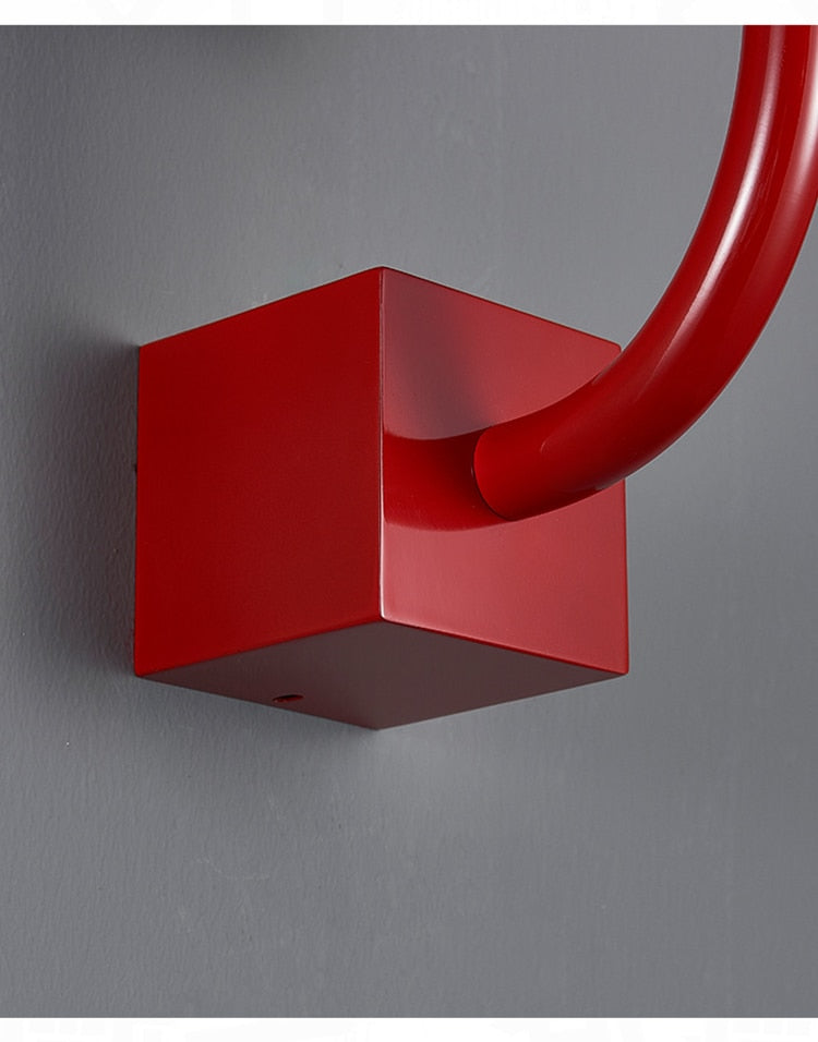 Red Cube Space Age LED Wall Lamp