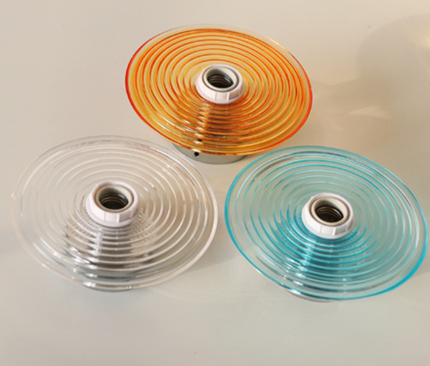 Rigged Colored Glass Disk Wall Lamp