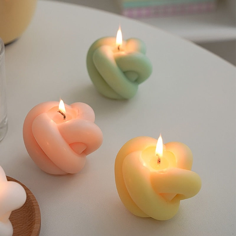 Home Decoration Knot Rope Ball Scented Candle for Holiday Gifts
