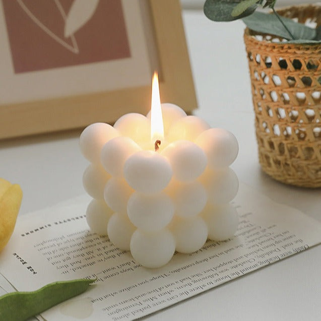 Decorative Accents Scented Candle Cube Soy Wax Relaxing Candle