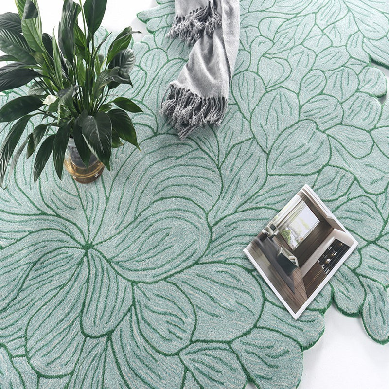 Green Leaves Floor Mat 