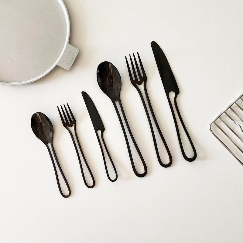 Stainless Steel Forks Spoons Knives Set