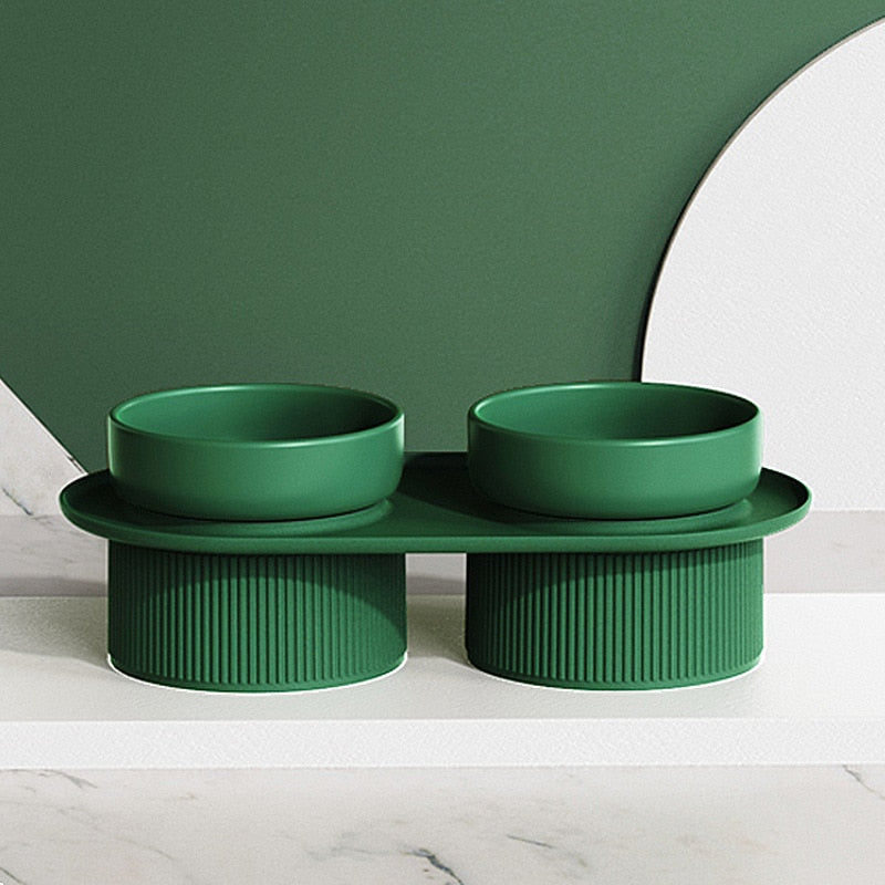 Elevated Double Food and Water Pet Bowls
