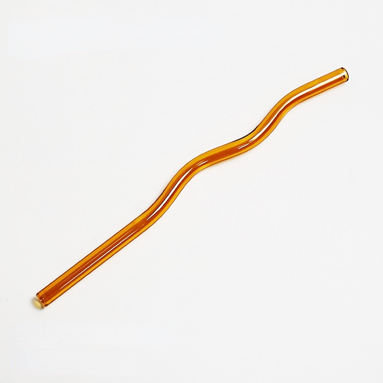 Colored Glass Straw Wave Curly Modern Fun Decor