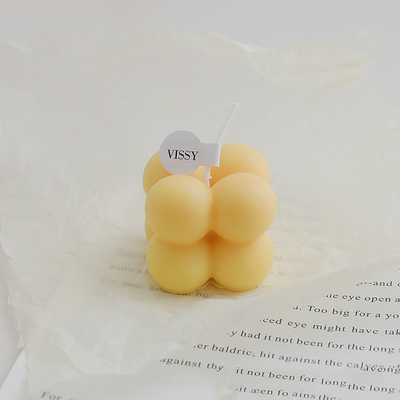 Decorative Accents Small Cube Aroma Scented Natural Soy Wax Bubble Cube Candle