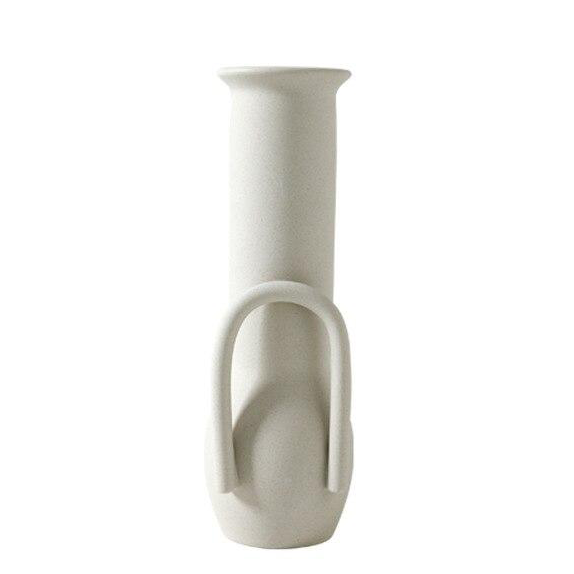 Modern Ceramic Still Life Vases for Flowers Plants and Home Decor white neutral