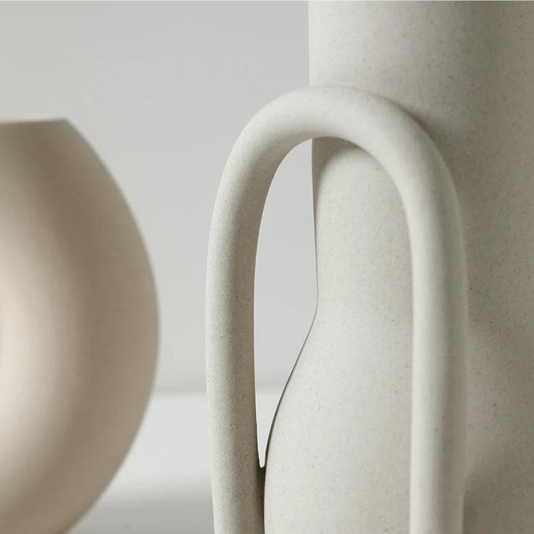 Modern Ceramic Still Life Vases for Flowers Plants and Home Decor white neutral