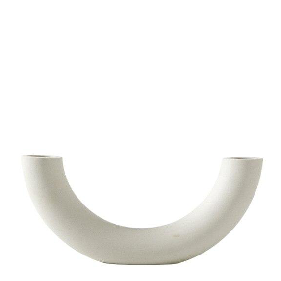 Modern Ceramic Still Life Vases for Flowers Plants and Home Decor white neutral