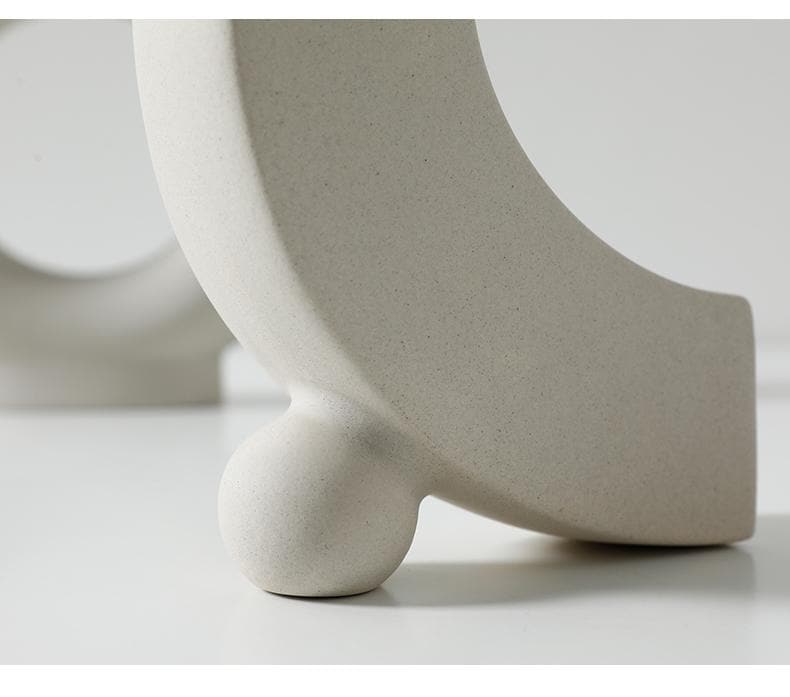 Modern Ceramic Still Life Vases for Flowers Plants and Home Decor white neutral