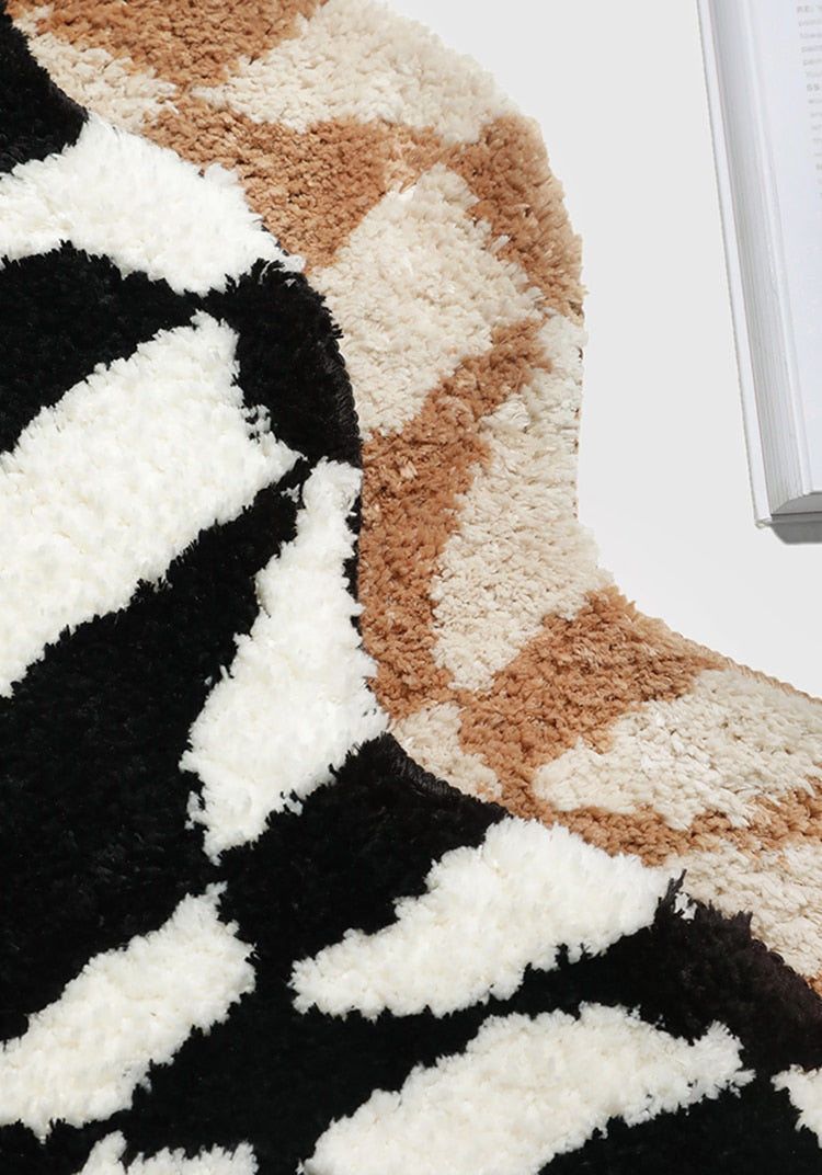 Sketch Checks Tufted Bath Mat