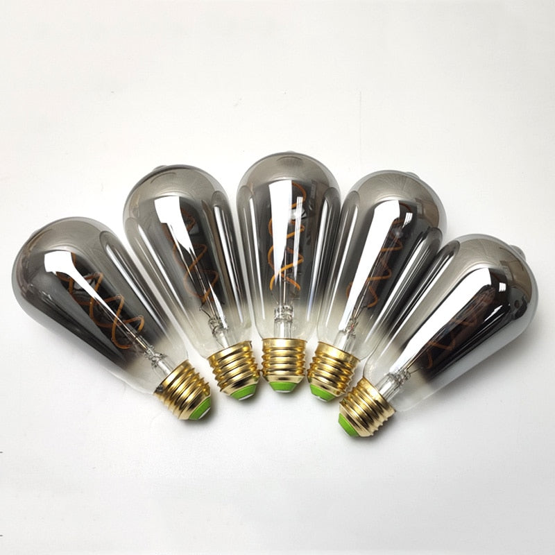Smoke Led Spiral Filament Edison Bulb