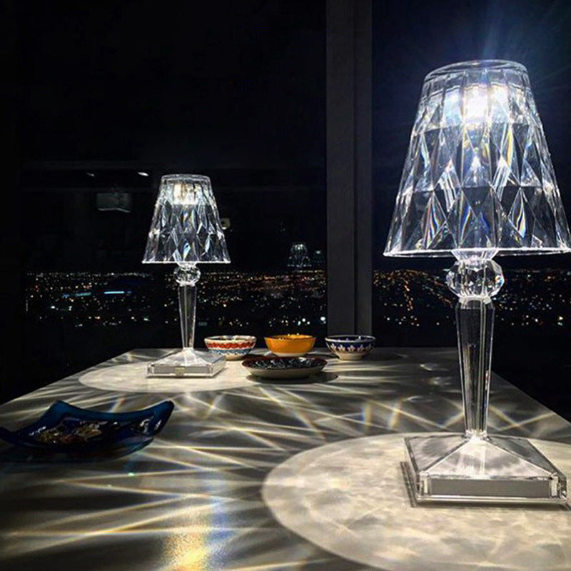 Round Crystal Desk Lamp