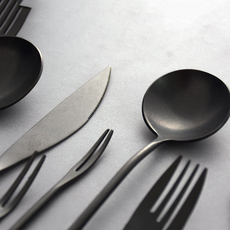 Retro Stainless Steel Cutlery Set