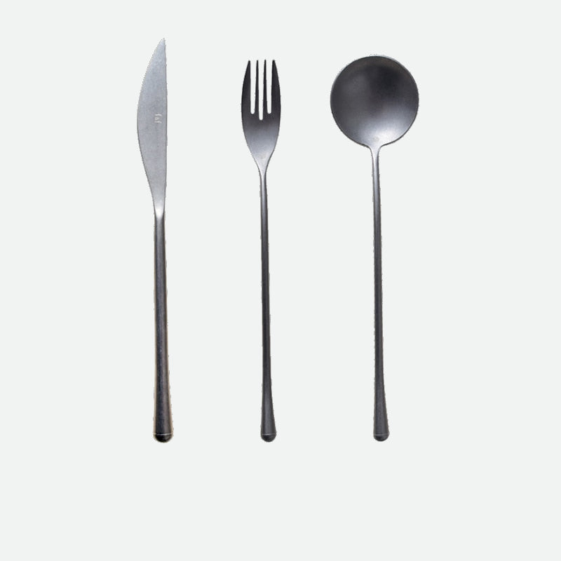 Stainless Steel Cutlery Set with Dinner Knife Fork Spoon Set Fruit Fork and Coffee Tea Spoon
