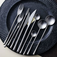 Stainless Steel Cutlery Set with Dinner Knife Fork Spoon Set Fruit Fork and Coffee Tea Spoon