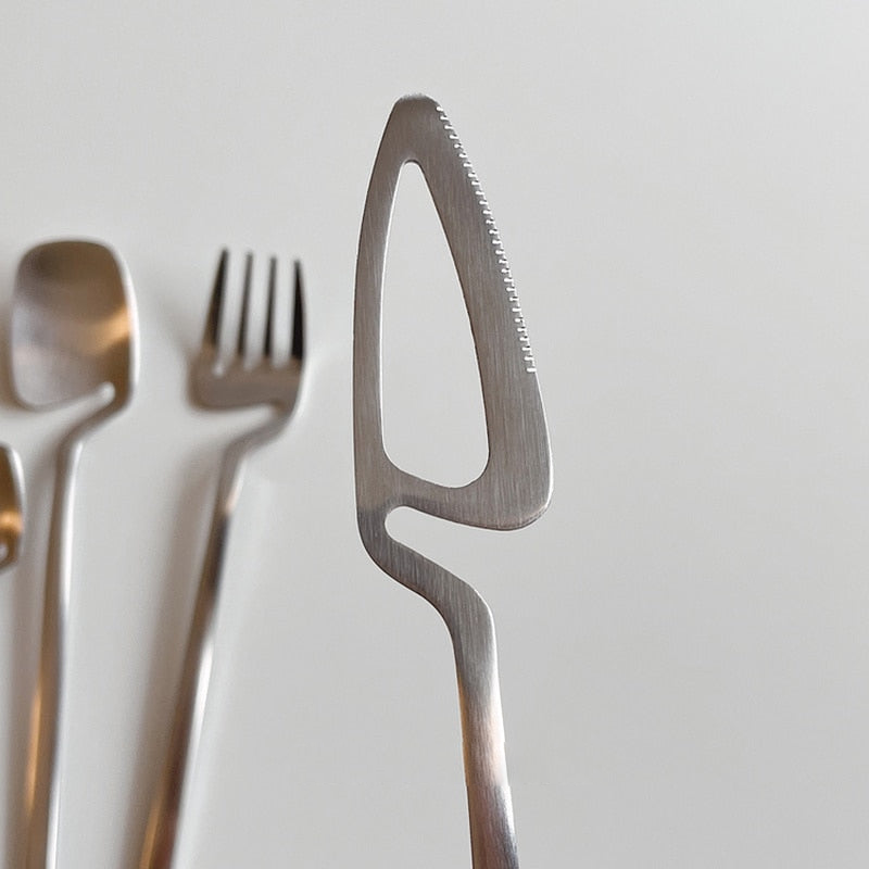 Stainless Steel Fork Spoon and Knife Set Reusable Cutlery