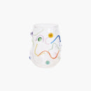 Sugar Coated Confetti Handmade Glass Graphic Organic shape colored cocktail glass