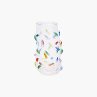 Sugar Coated Confetti Handmade Glass Graphic Organic shape colored cocktail glass
