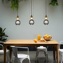 Suspended Drop Glass & Brass LED Pendant Light