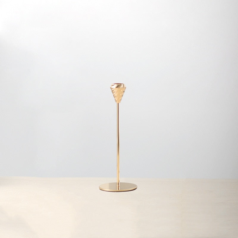 Swirl Metal Vintage Candle Holder Set