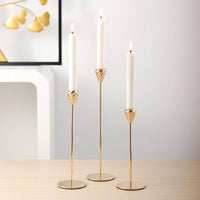 Swirl Metal Vintage Candle Holder Set