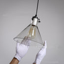 Funnel Design Clear Glass Pendant Lamp