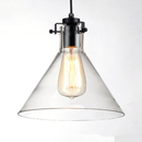 Funnel Design Clear Glass Pendant Lamp