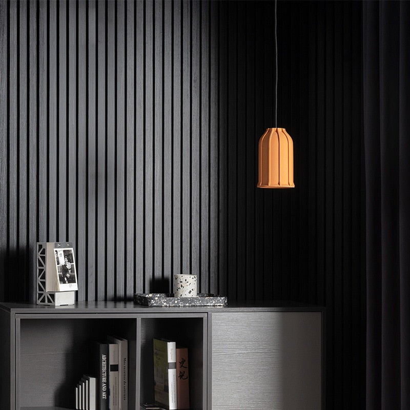 LED Industrial Style Cement Orange Hanging Light 