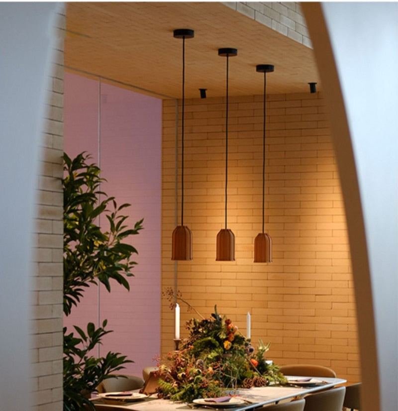 LED Industrial Style Cement Orange Hanging Light 