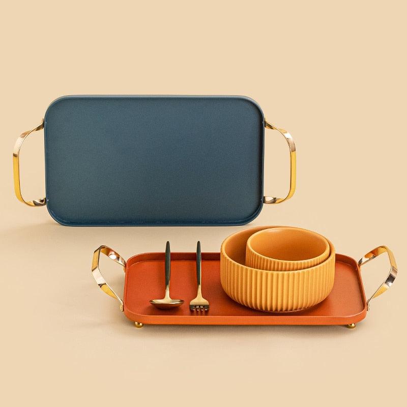 Tim Solid Color Tray: Eco-Friendly Aluminum Alloy Storage Trays in ...