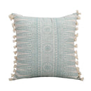 Vintage Blue Texture Pillow Cover with Tassles-Letifly Lights and Decor