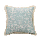 Vintage Blue Texture Pillow Cover with Tassles-Letifly Lights and Decor