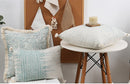 Vintage Blue Texture Pillow Cover with Tassles-Letifly Lights and Decor