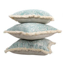 Vintage Blue Texture Pillow Cover with Tassles-Letifly Lights and Decor