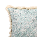 Vintage Blue Texture Pillow Cover with Tassles-Letifly Lights and Decor