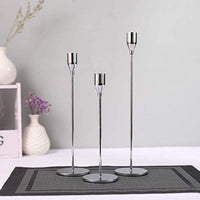  metal Alloy material with glossy finish grey candle holder
