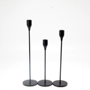  metal Alloy material with glossy finish black candle holder