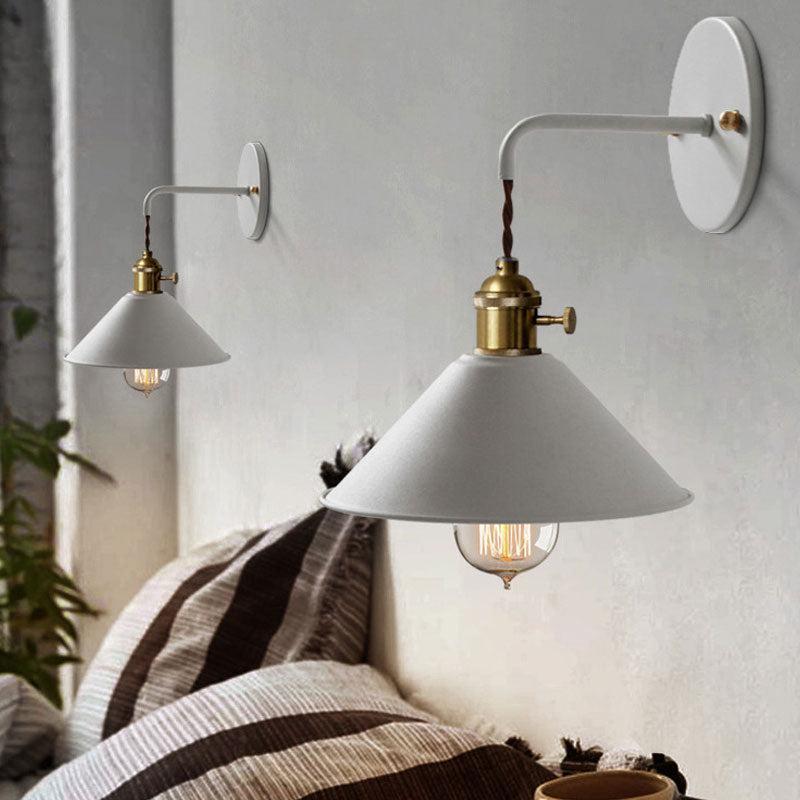 Vintage Farmhouse Colored Metal Wall Lamp
