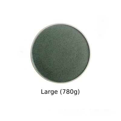 round ceramic green plate and bowl