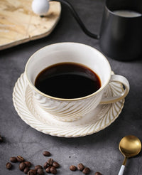 Vintage Leaf Design ceramic porcelain Dinnerware luxury high quality