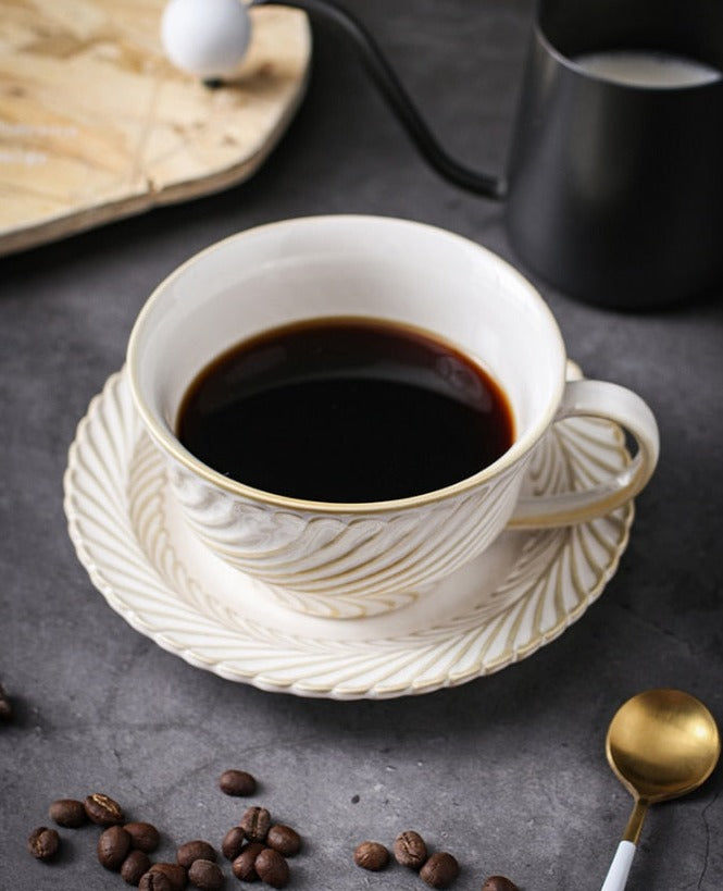 Vintage Leaf Design ceramic porcelain Dinnerware luxury high quality