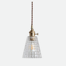 Clear Frosted Glass Copper Finish Pendant Light