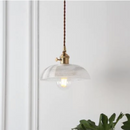 Clear Frosted Glass Copper Finish Pendant Light