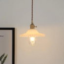 Clear Frosted Glass Copper Finish Pendant Light