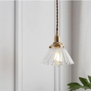 Clear Frosted Glass Copper Finish Pendant Light