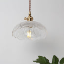 Clear Frosted Glass Copper Finish Pendant Light