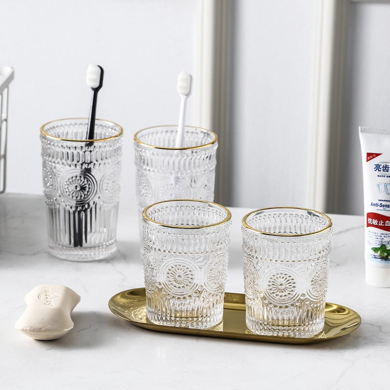 Glass Mug Bathroom Tooth Cup